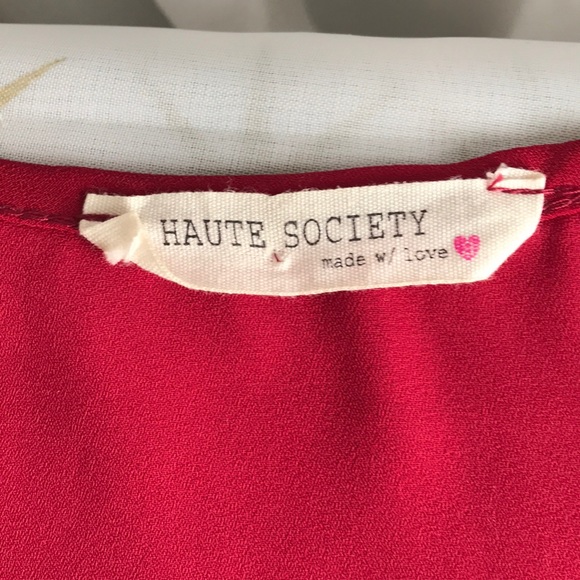 Red Camisole with lace trim - Picture 3 of 3